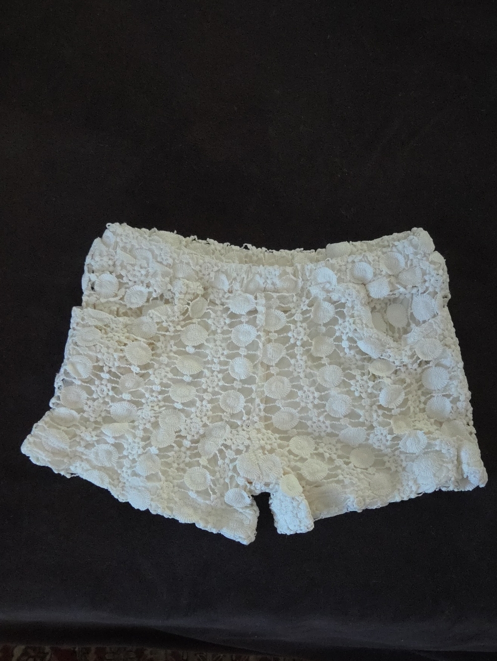 Truluv Tween Girls Lace Crochet Ivory White Shorts NEW NWT